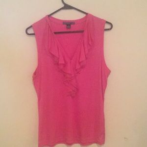 American Living Ruffled Tank Top